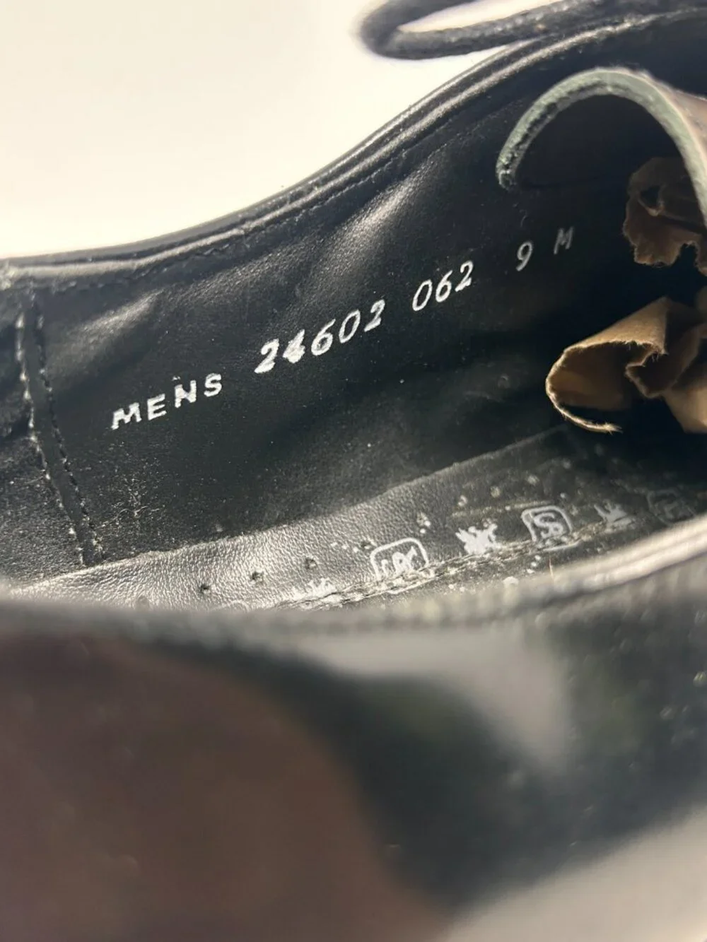 Stacy Adams Men's 9M Black Leather Apron Toe Derby Dress Shoes Square Toe